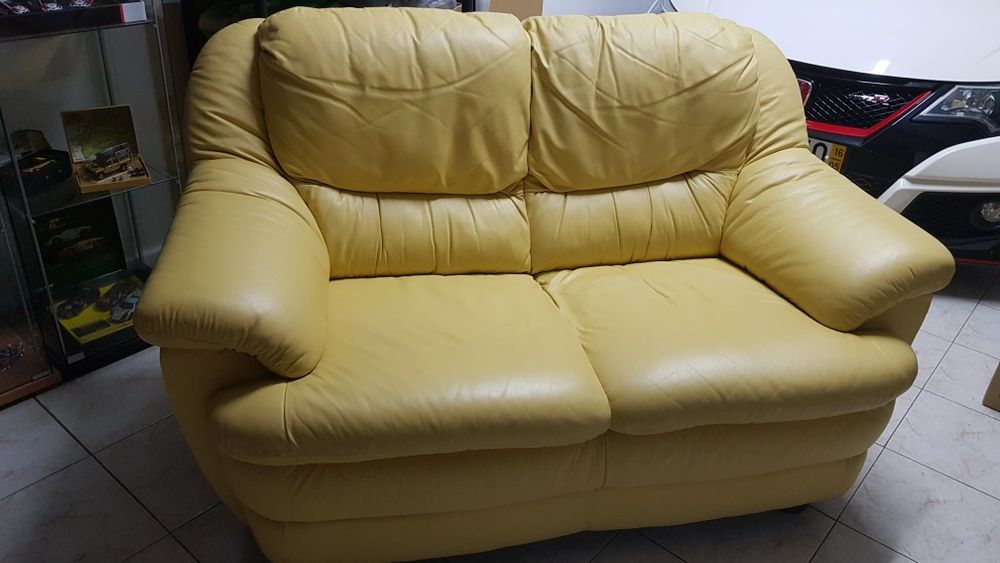 Sofá em pele, 2 lugares