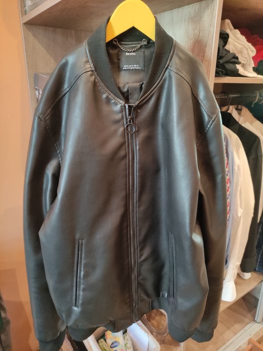Okazja! Kurta skórzana XL bomberka  Bershka stan b.dobry