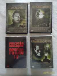 DVDs - coleção psycho ,frankenstein , drácula , homem lobo