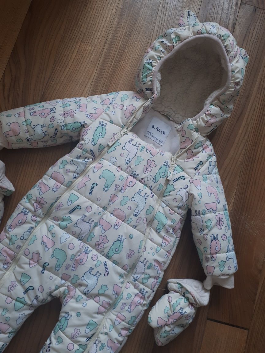 5.10.15 Baby Outerwear Cudny kombinezon niemowlęcy z motywem Lam 80-86