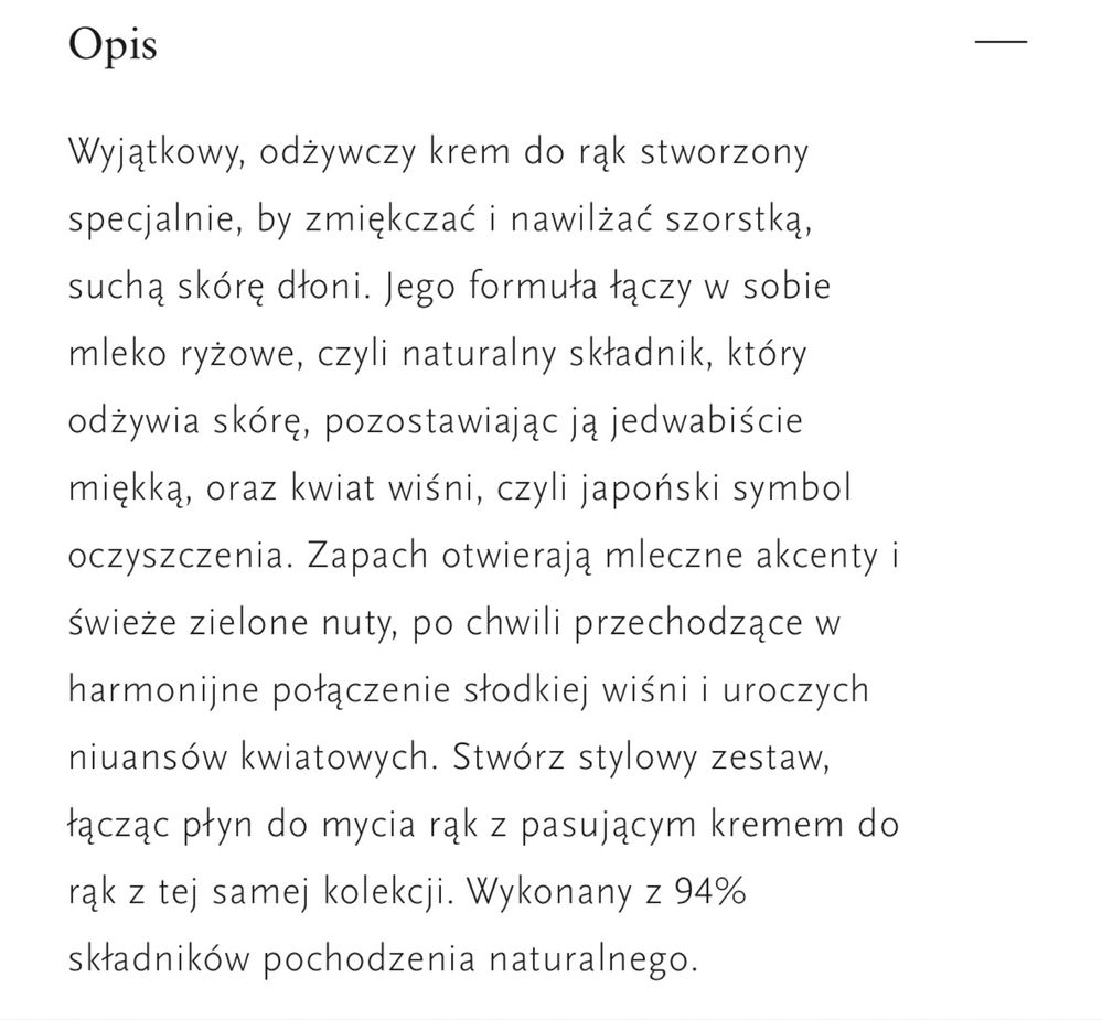 Krem do rąk Ritual of Sakura 85ml