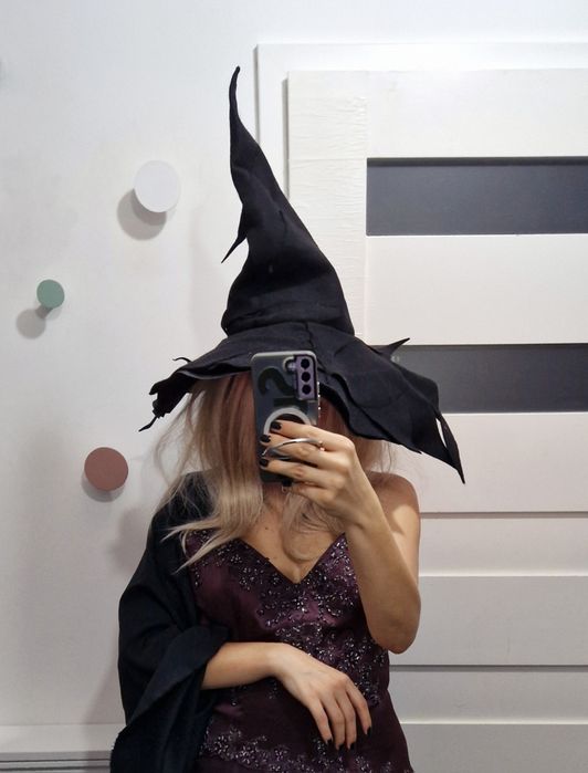 Supreme witch ręcznie szyty kapelusz czarownicy wiedźma na Halloween