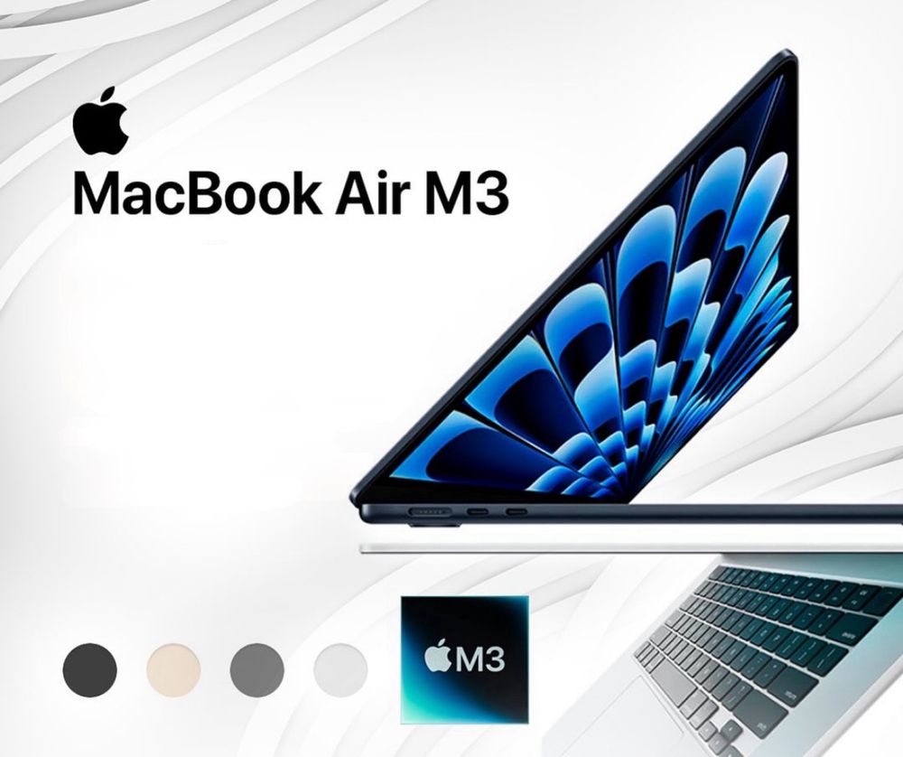 MacBook Air 13,6" M3  16GB/512GB | 16GB/1TB | 24GB/512GB | 24GB/1TB