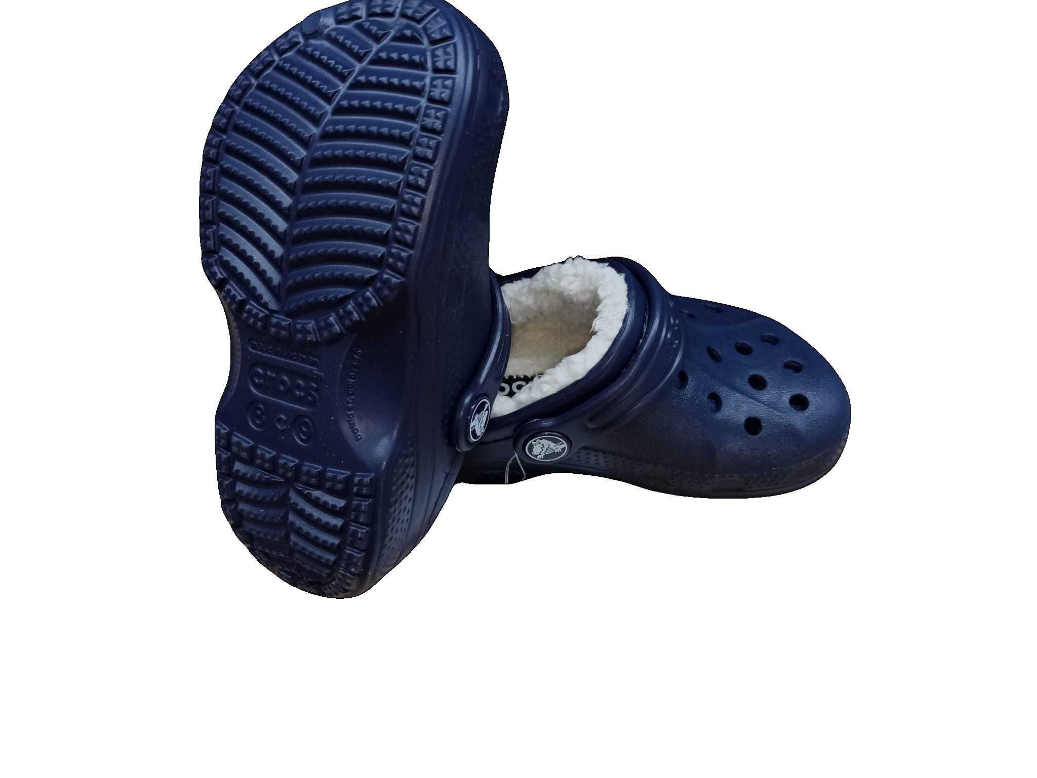 NOWE CROCS klapki kapcie kroksy z podszewką morskie r. 22/24 C6/C7