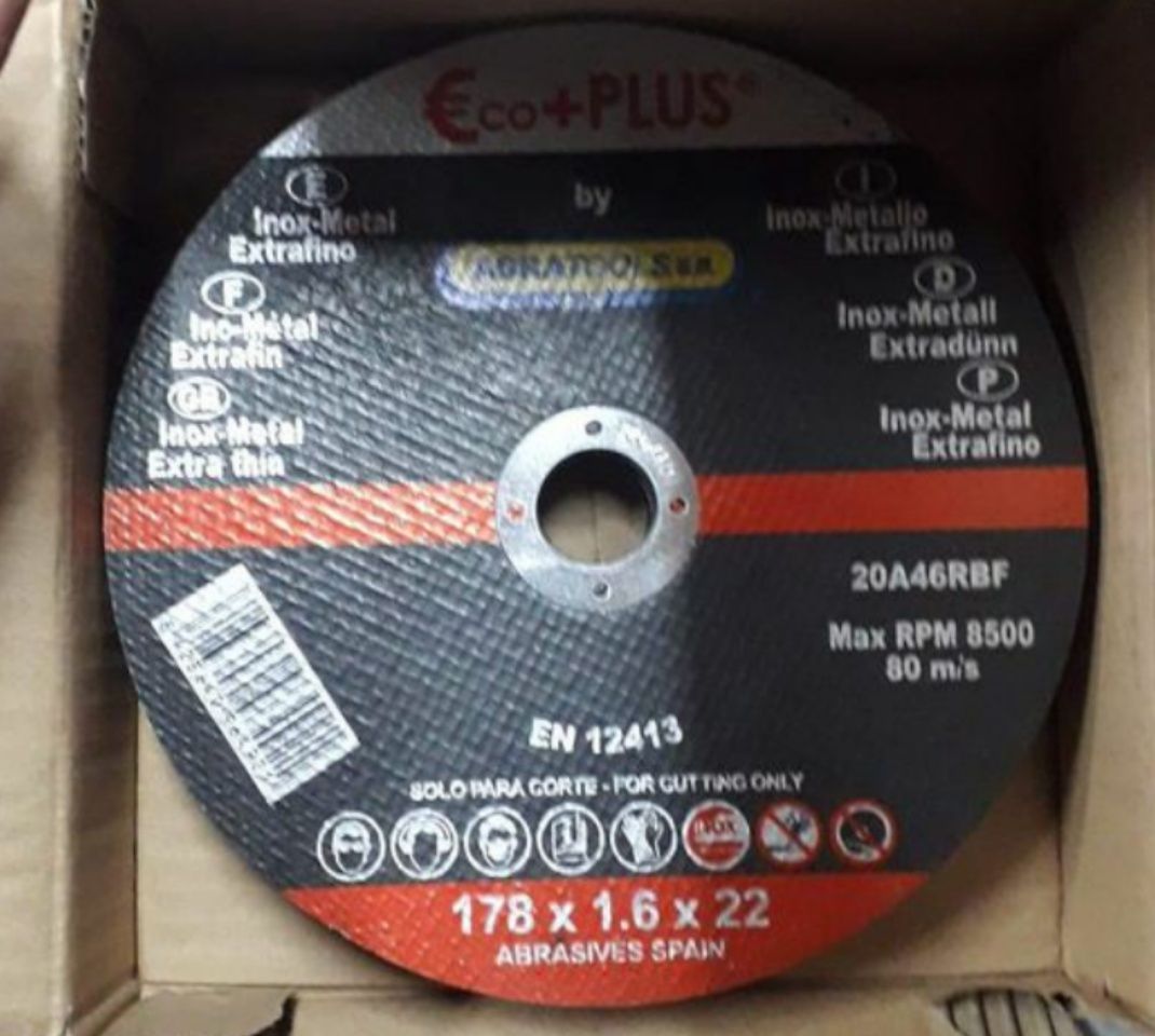 Discos Corte Ferro 178mm x 1.6 x 22