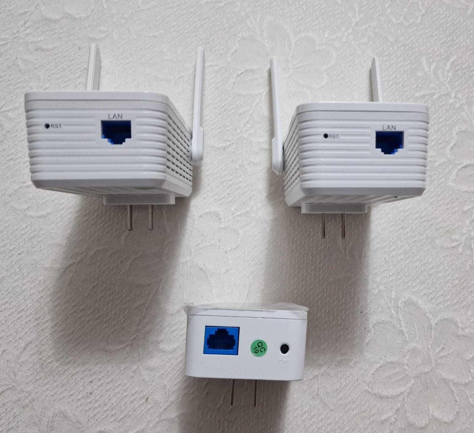 2 Power Line Tenda PA3, 1000Mbps, porta Gigabit, sem fio, Wi-Fi