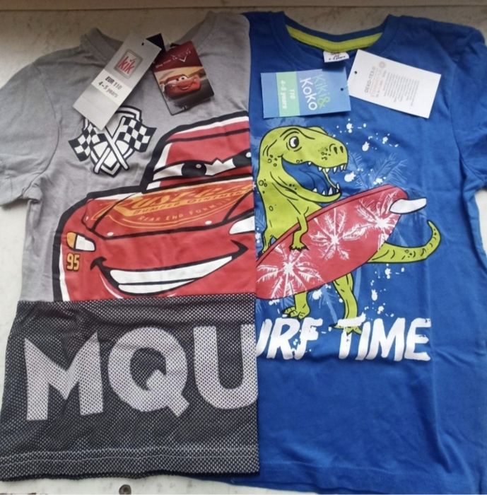 Две футболочки новые на 4-5 лет