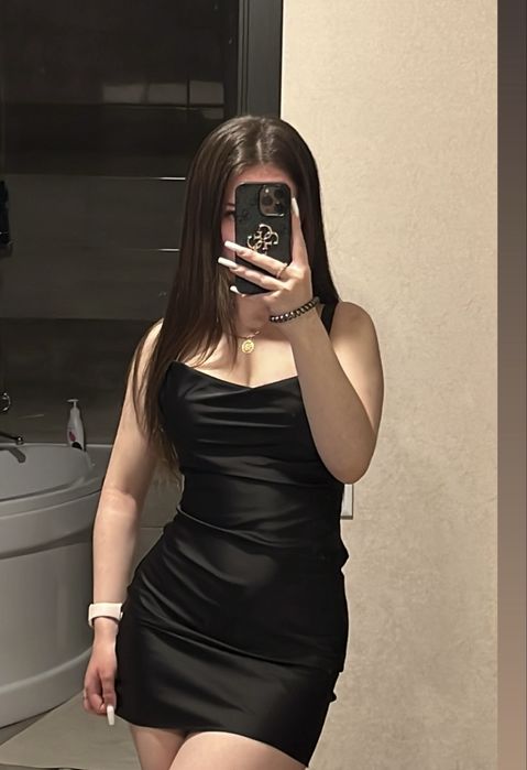 Черное шелковое платье el.milas.brand