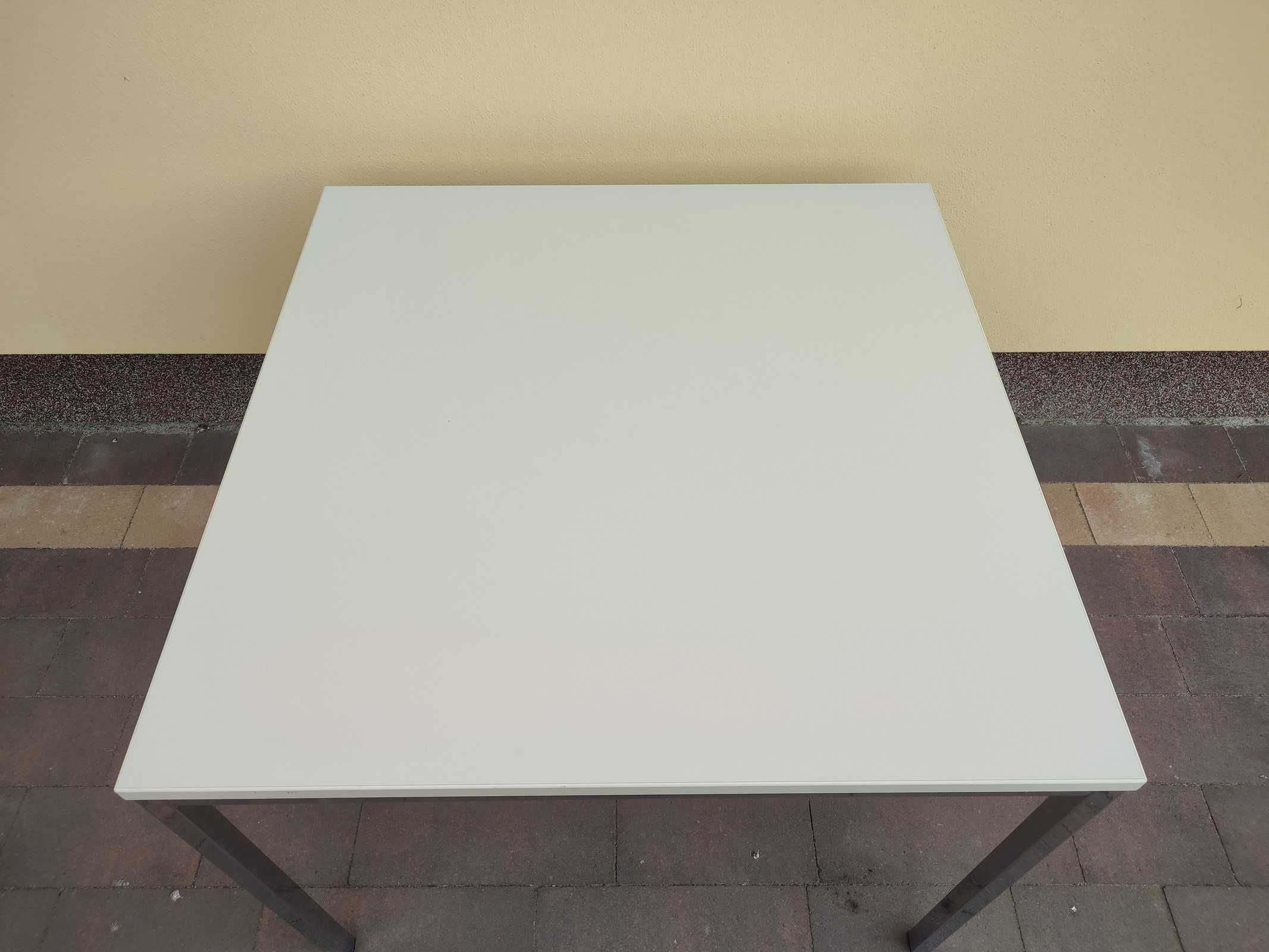 Stół 90x90 chromowane nogi masywny biuro kantyna jadalnia biurko 23kg