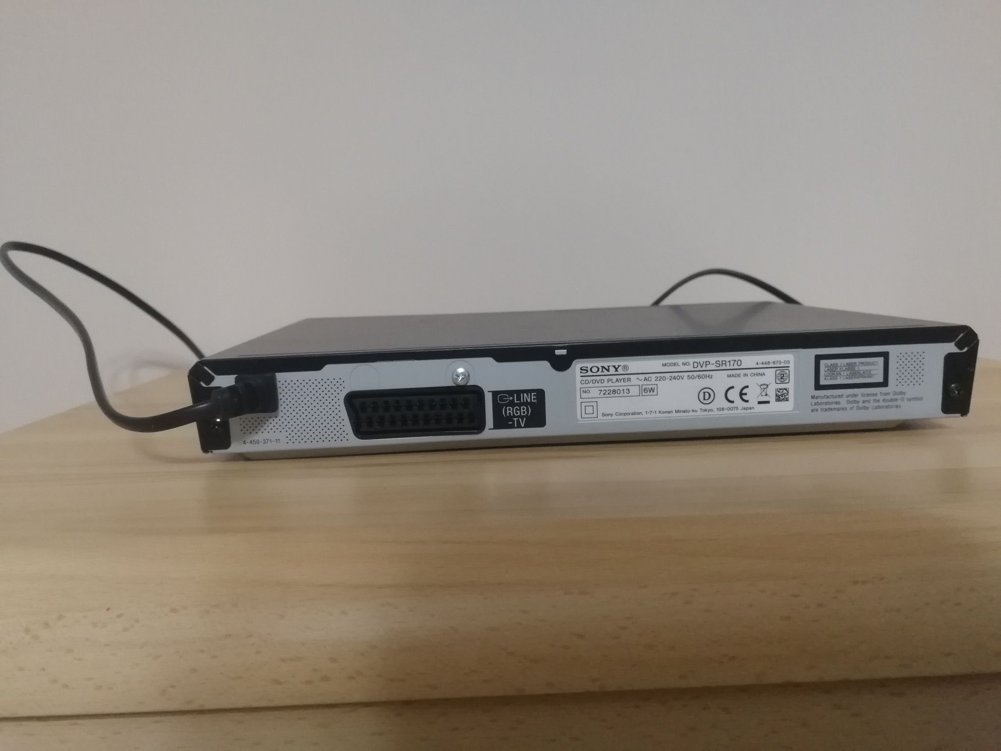 Odtwarzacz DVD Sony DVP - SR170