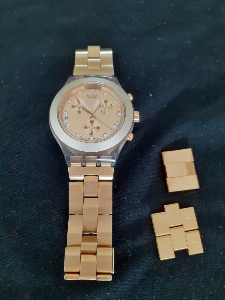 Relógio Swatch dourado original