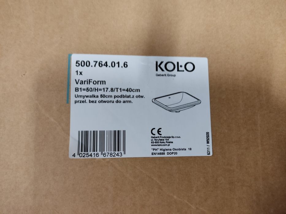 Umywalka 50×40  Koło VariForm 500.764.01.6