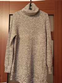 Sweter golf damski h&m S 36 długi 3% alpaca