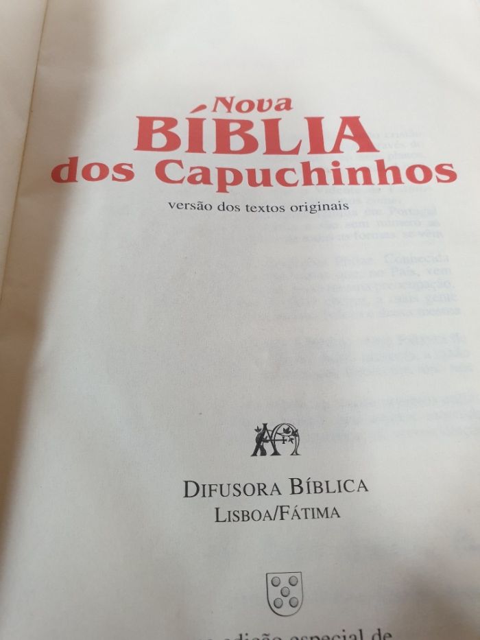 Biblia Novo Milénio dos Capuchinhos