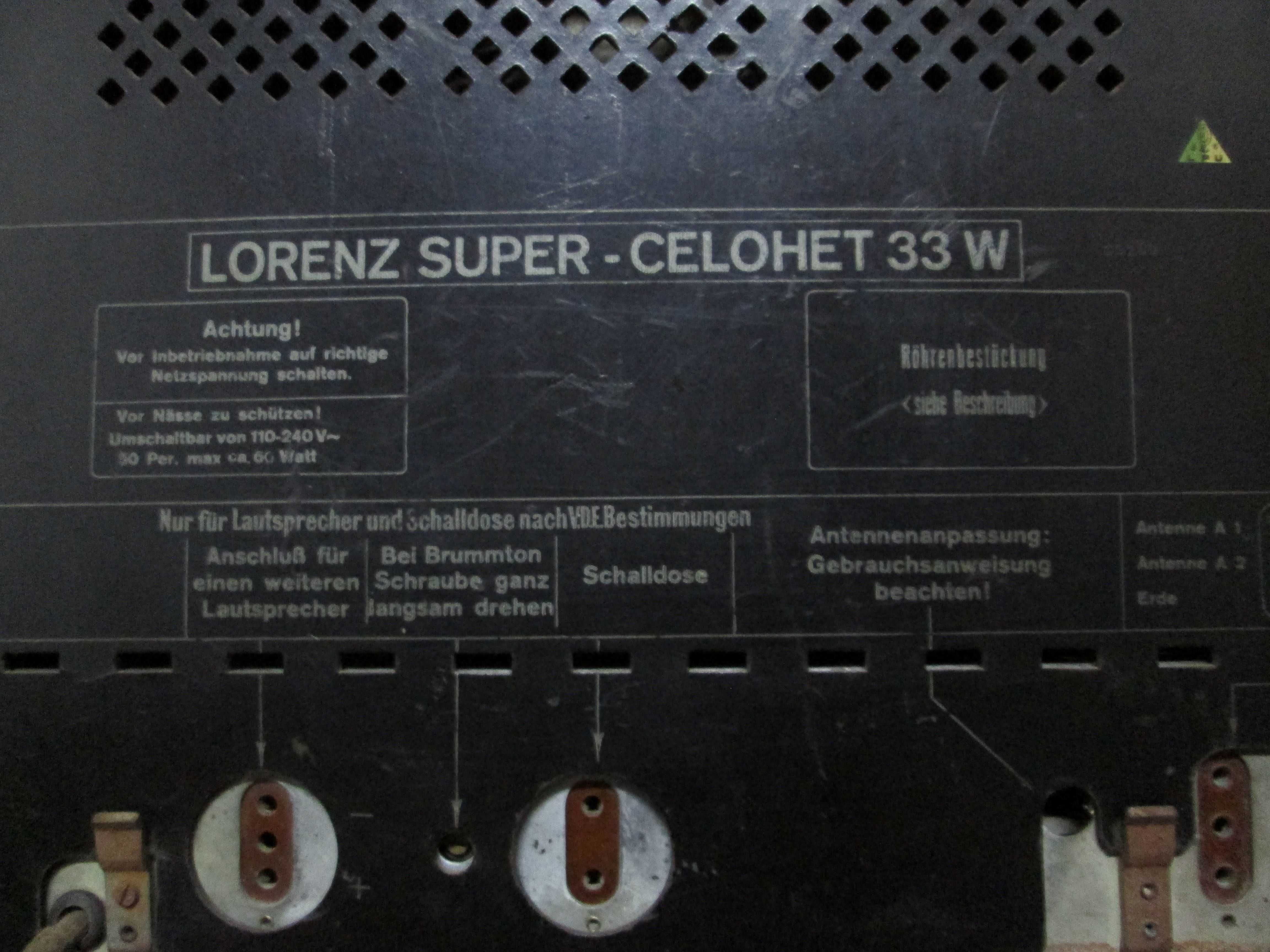 Radio Lorenz Super Celohet z 1933 roku. Rarytas.