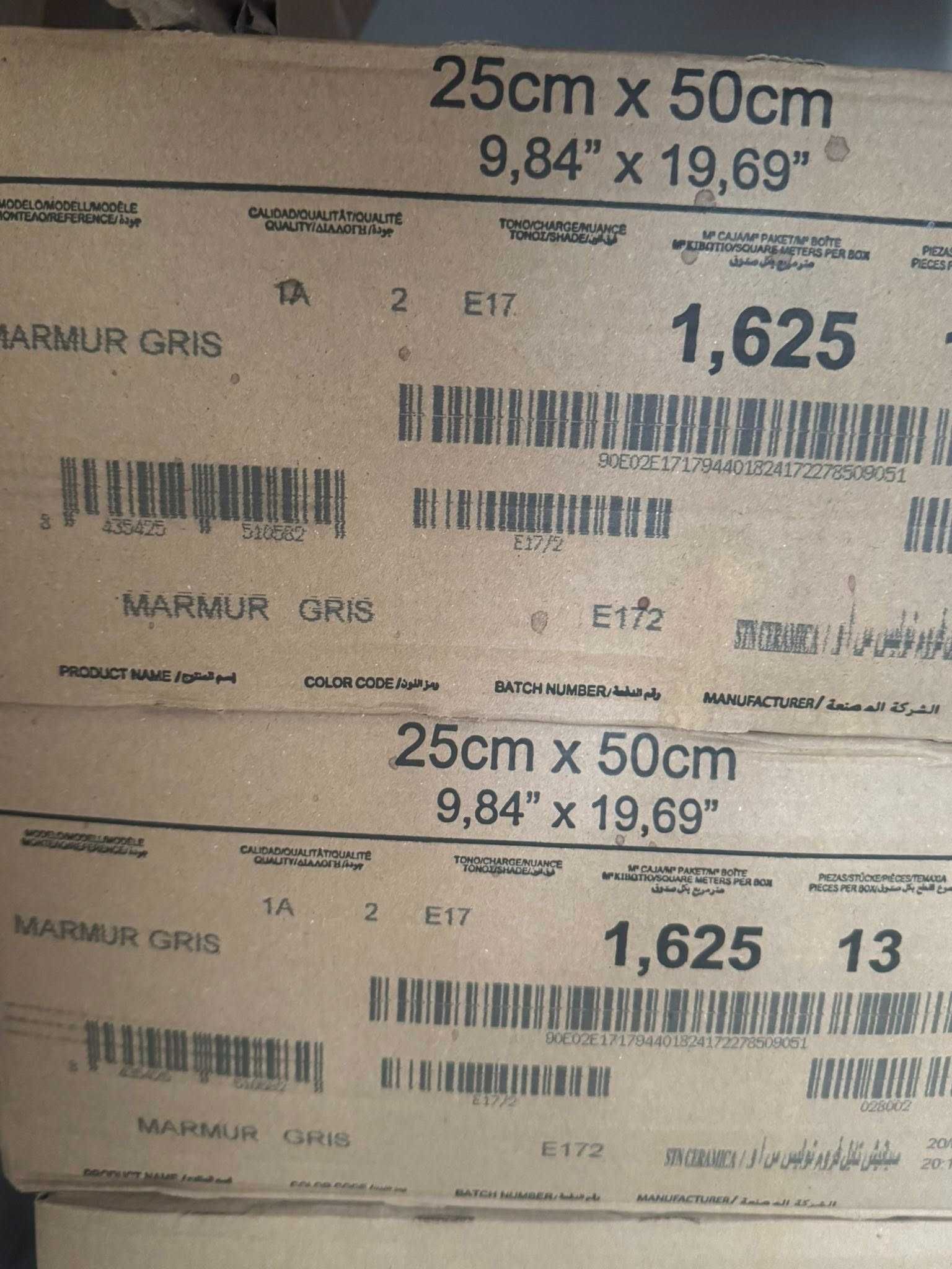 azulejos rev marmur gris brl 25x50 1,63m2 na caixa novos