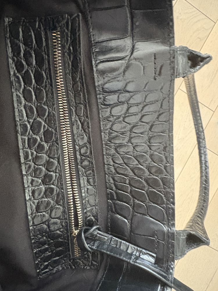 Torebka Shoper Chylak Krokodyl Glossy