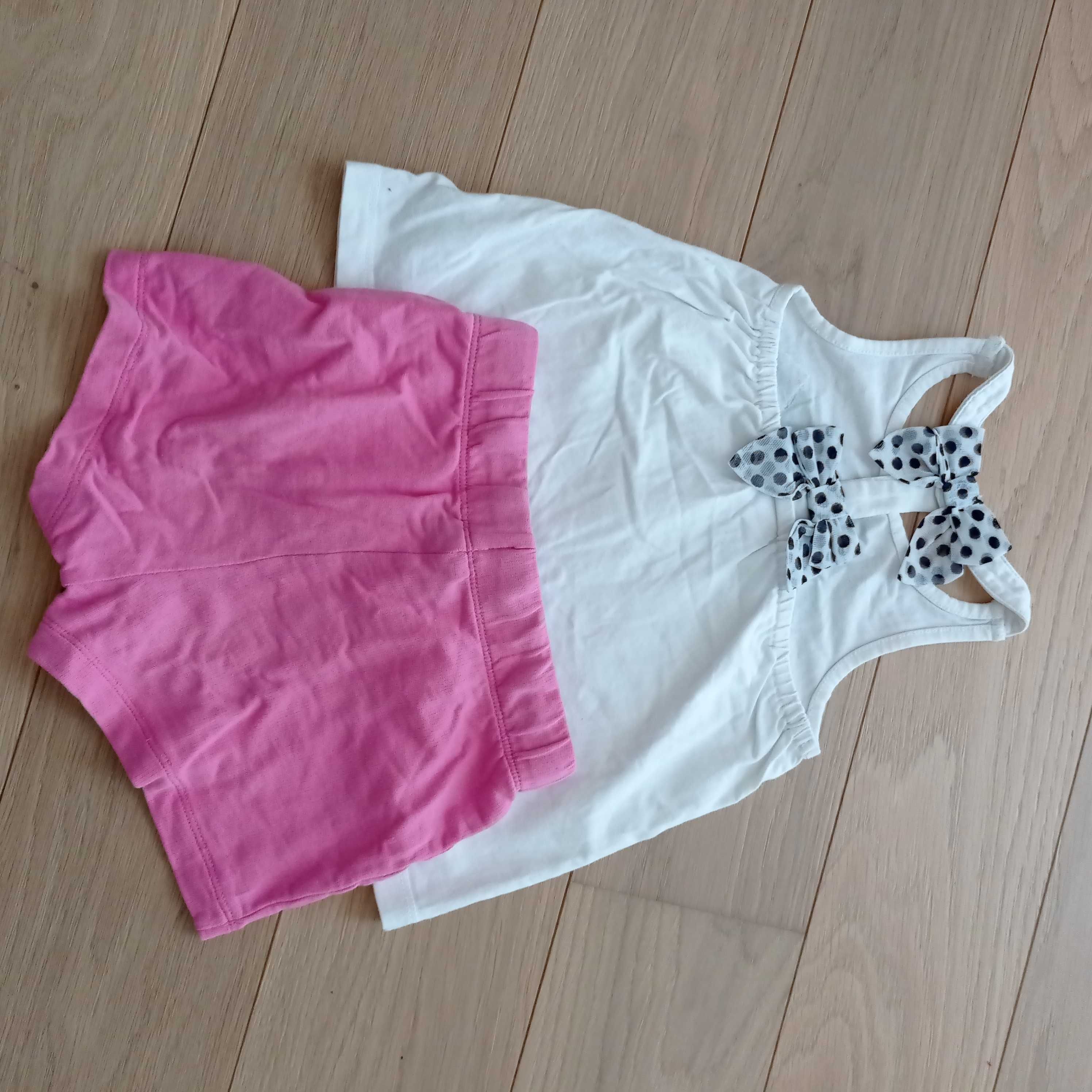 Koszulka i spodenki letnie dla dziewczynki, r. 92-98