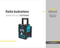 Dedra SAS+ALL radio budowlane na akumulator z systemu elektronarzędzi