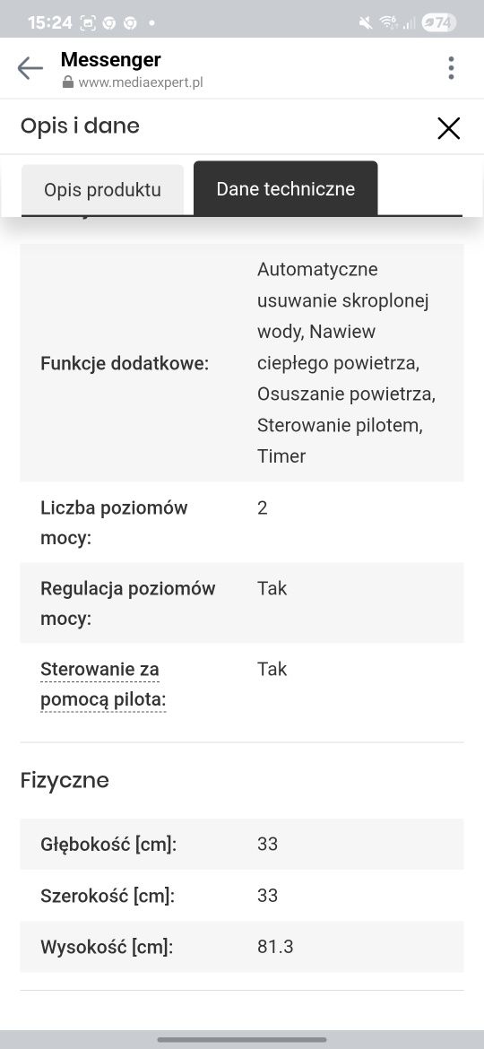 Klimatyzator Rovanson KY-14000