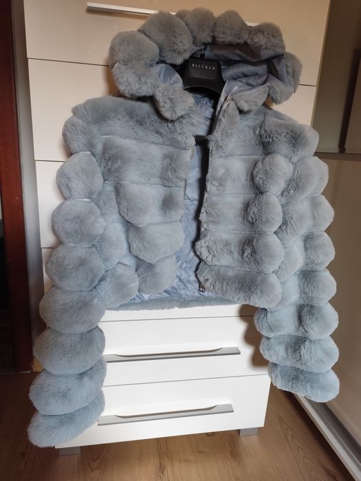 Futerko krótkie szare