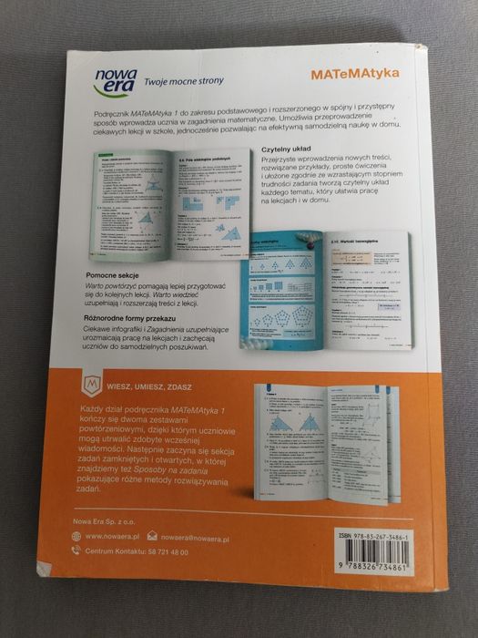Podręcznik matematyka 1 dla LO i technikum nowa era