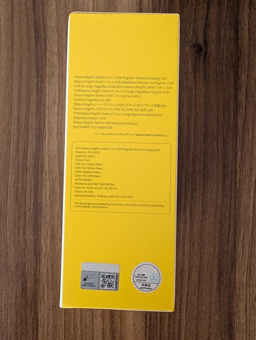 USB-хаб бездротова зарядка Baseus HUB 7in1 MagPro Series 2 Type-C