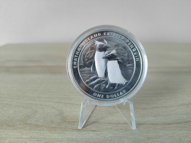 Crested Penguin 2020 - 1 uncjowa srebrna moneta