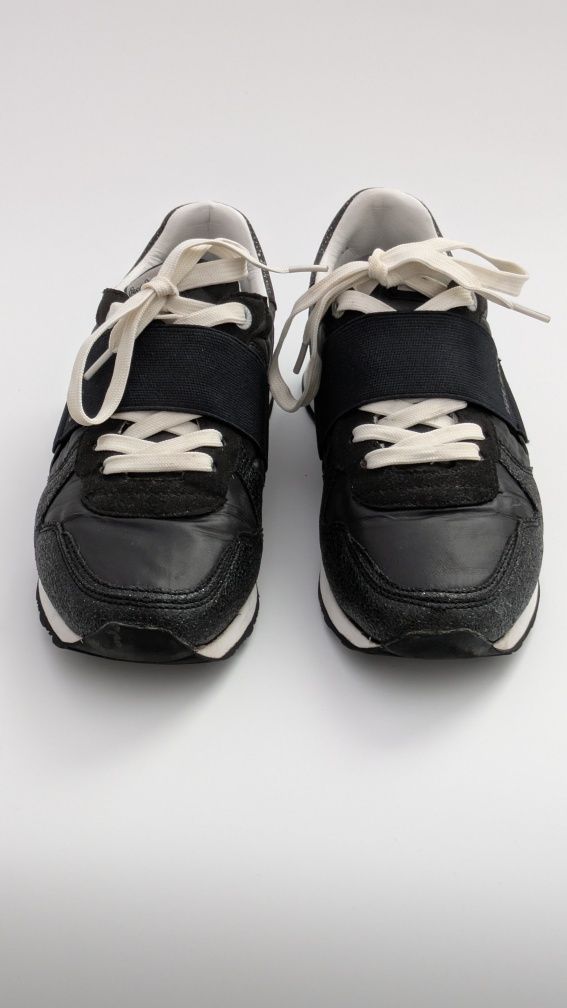 Buty sportowe adidasy damskie 39 Pepe Jeans czarne brokat