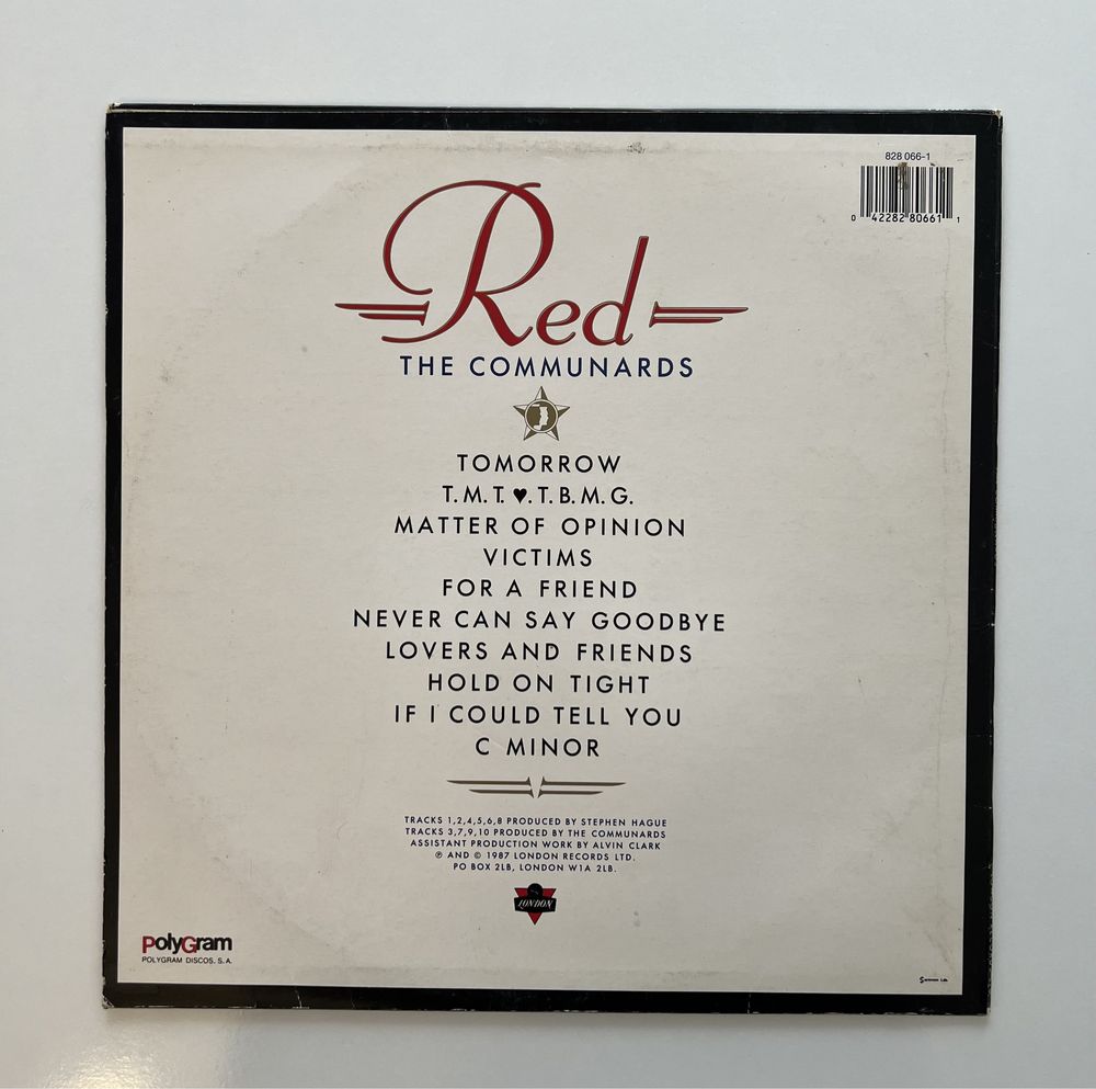 LP Vinyl The Communards - Red