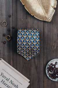 Klasyczny, wzorzysty krawat Westbury, 100% jedwab, Made in Italy