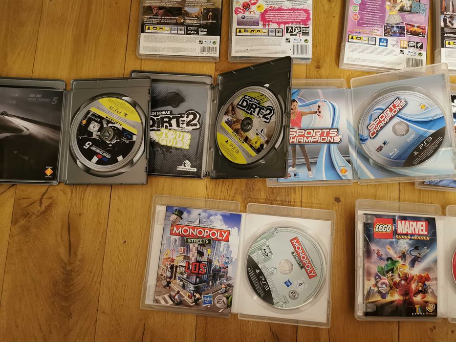 Zestaw Gier na PS3: 10 szt Sniper Shift Monopoly Lego Marvel Star Wars