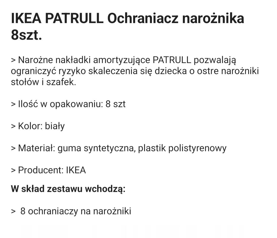 Ochraniacz narożnika Ikea