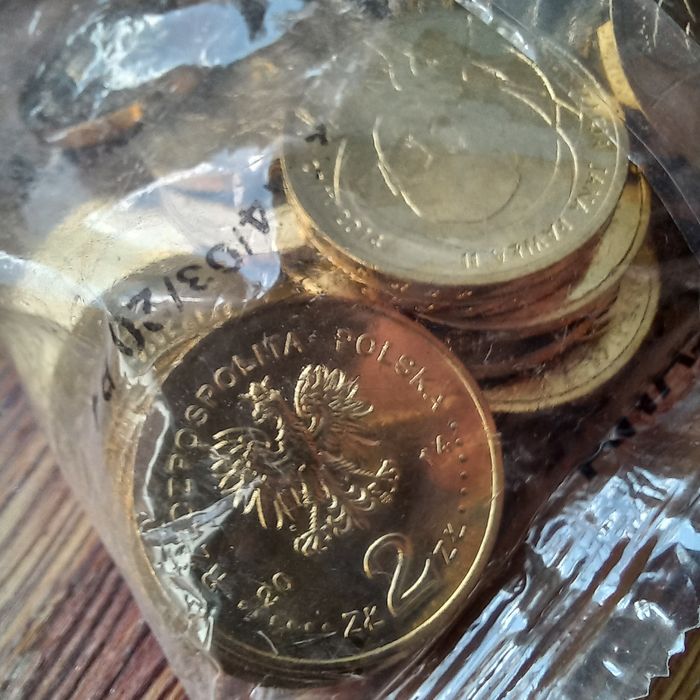 Woreczek Menniczy 2zł, 2014r, Jan Paweł II,  50sztuk!!!