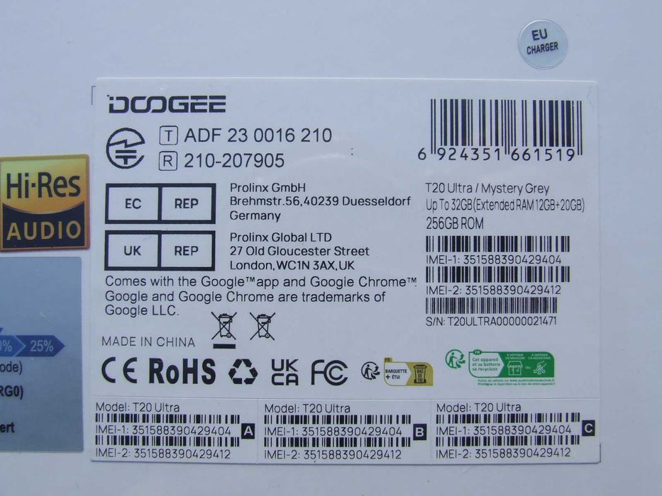 Tablet Doogee T20 Ultra 12' 12/256 GB Czarny + Dodatki