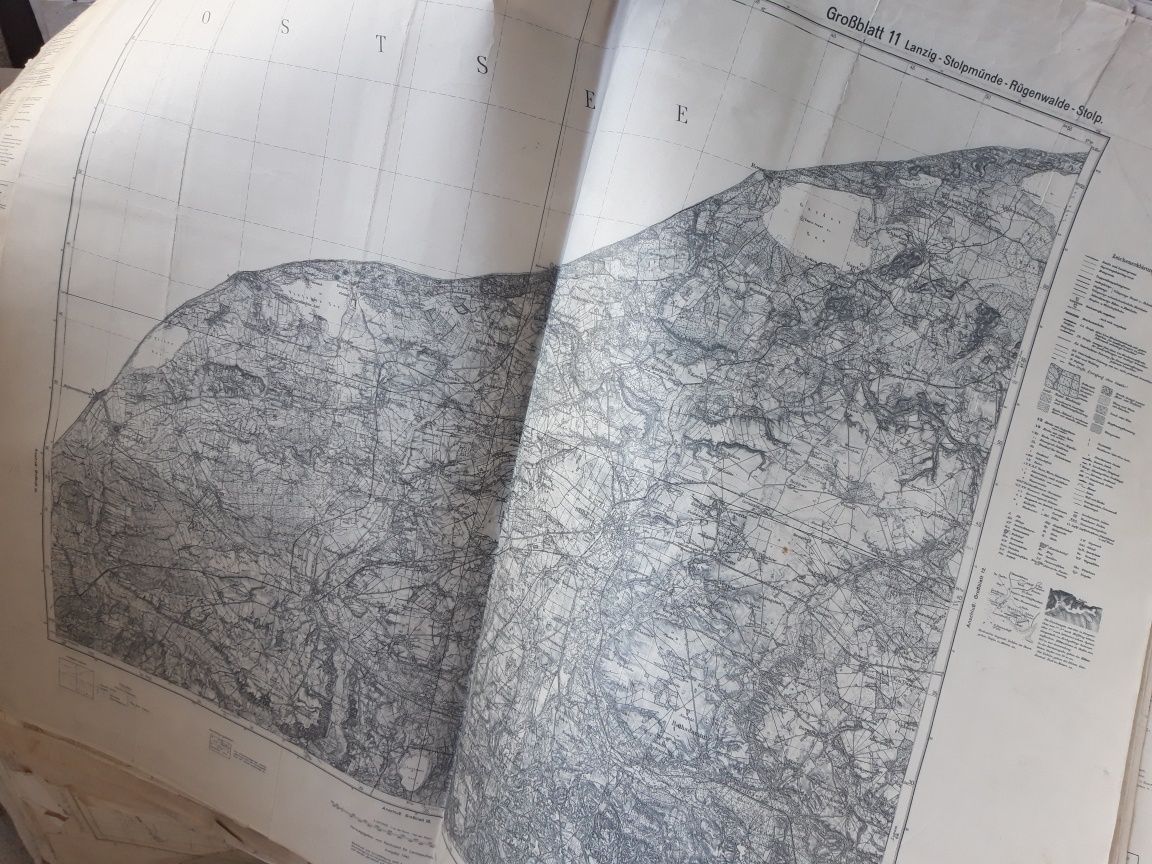 Stara mapa niemiecka 1: 100 000  1940 Posen Konin Sompolno Koszalin  r