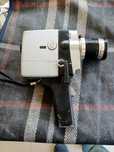 Máquina de filmar e projector
