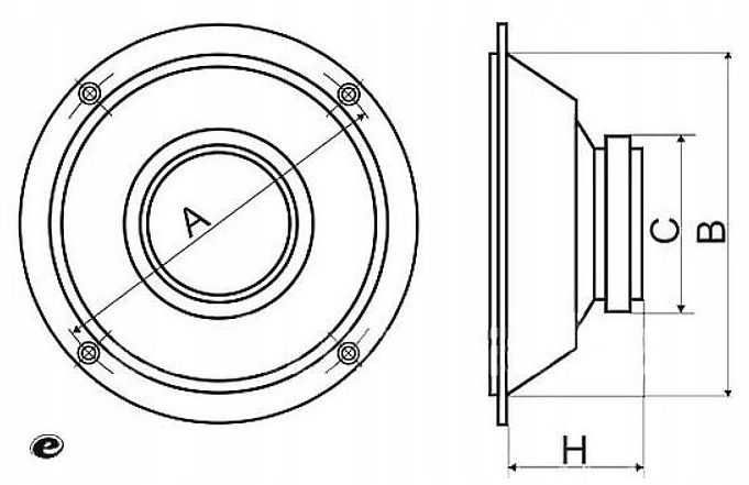 Głośnik montażowy 20cm 8" DBS-G8001 8 Ohm