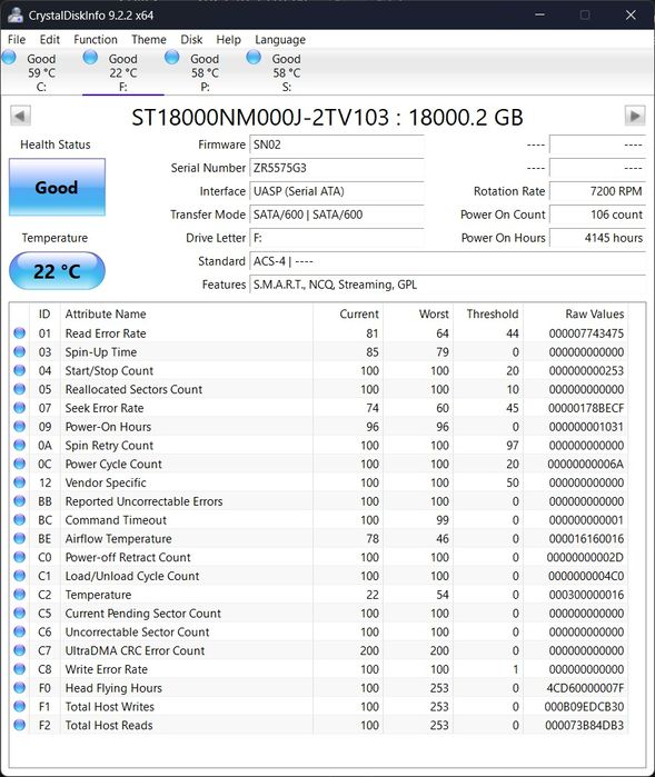 Seagate Exos X18 18tb SATA HDD