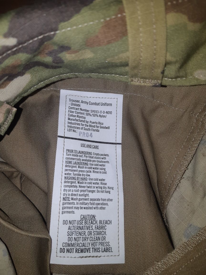 Spodnie usa army multicam moro