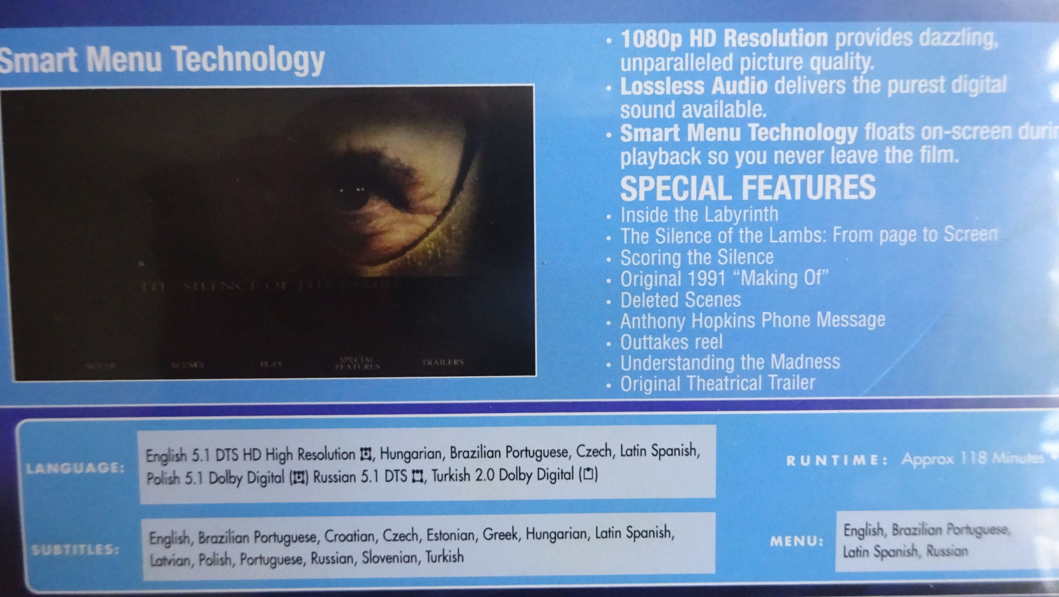 Blu-ray Milczenie owiec A Hopkins blu polska wersja audio napisy odbWa