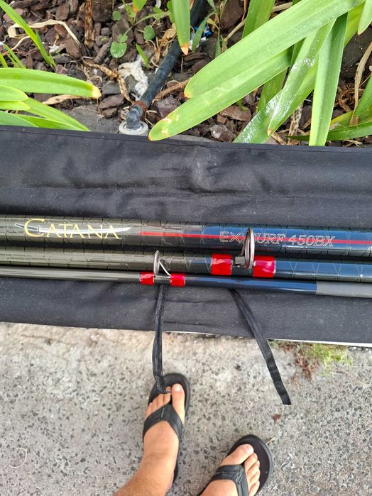 Cana de pesca de praia shimano catana 4.5m EX Surf 450 BX