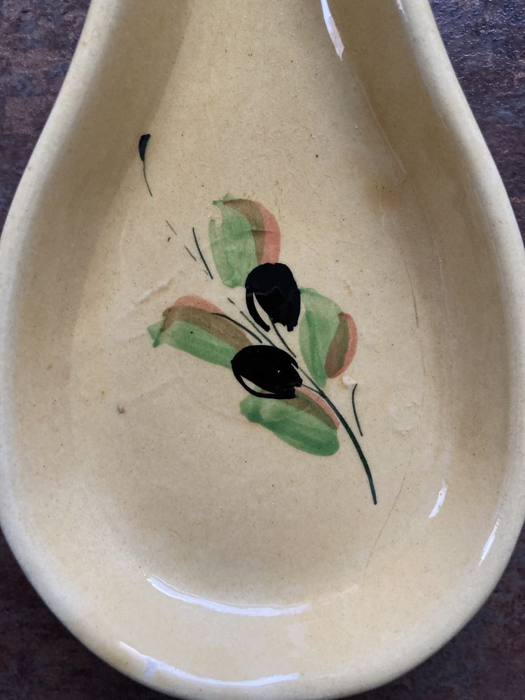 Podstawka pod łyżkę ceramiczna z motywem oliwki