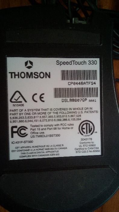 Thompson Speedtouch 330 USB ADSL Modem