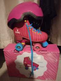 Patins e capacete