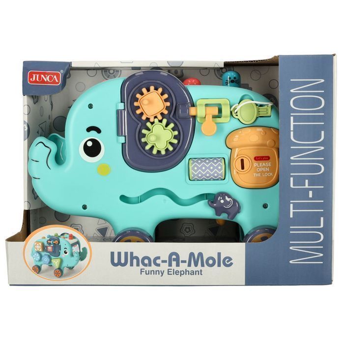 Słonik Tablica Manipulacyjna Wbijak Sorter Klocki Młotek 26cm