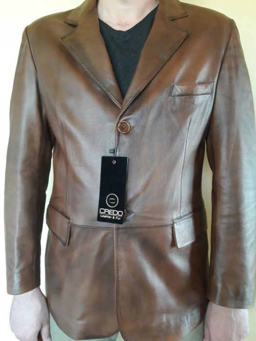 Чоловічий шкіряний піджак