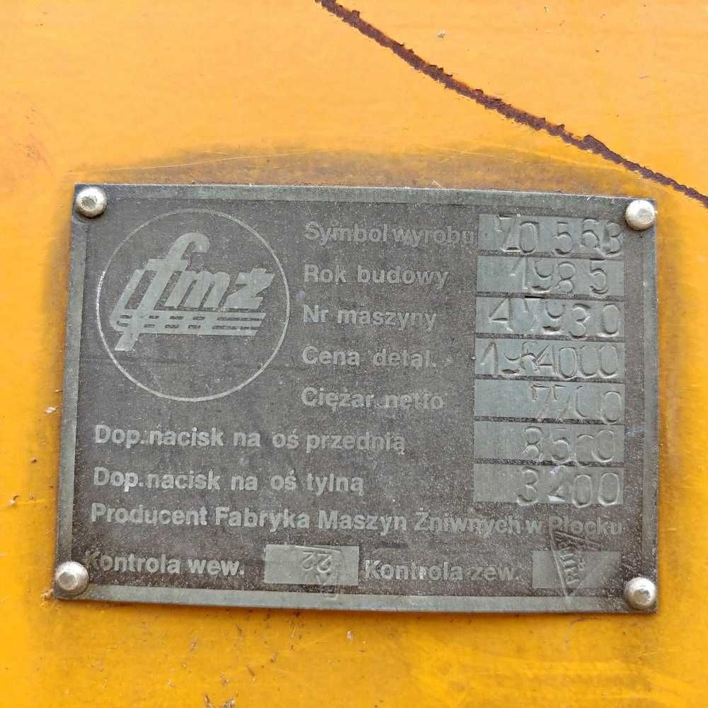 Kombajn zbożowy FMŻ 1985r. Bizon Z056 wózek heder stół do rzepaku ZO56