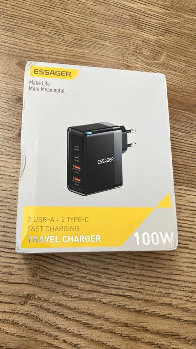 Якісний Потужний Зарядний Пристрій Essager 100W GaN НОВИЙ