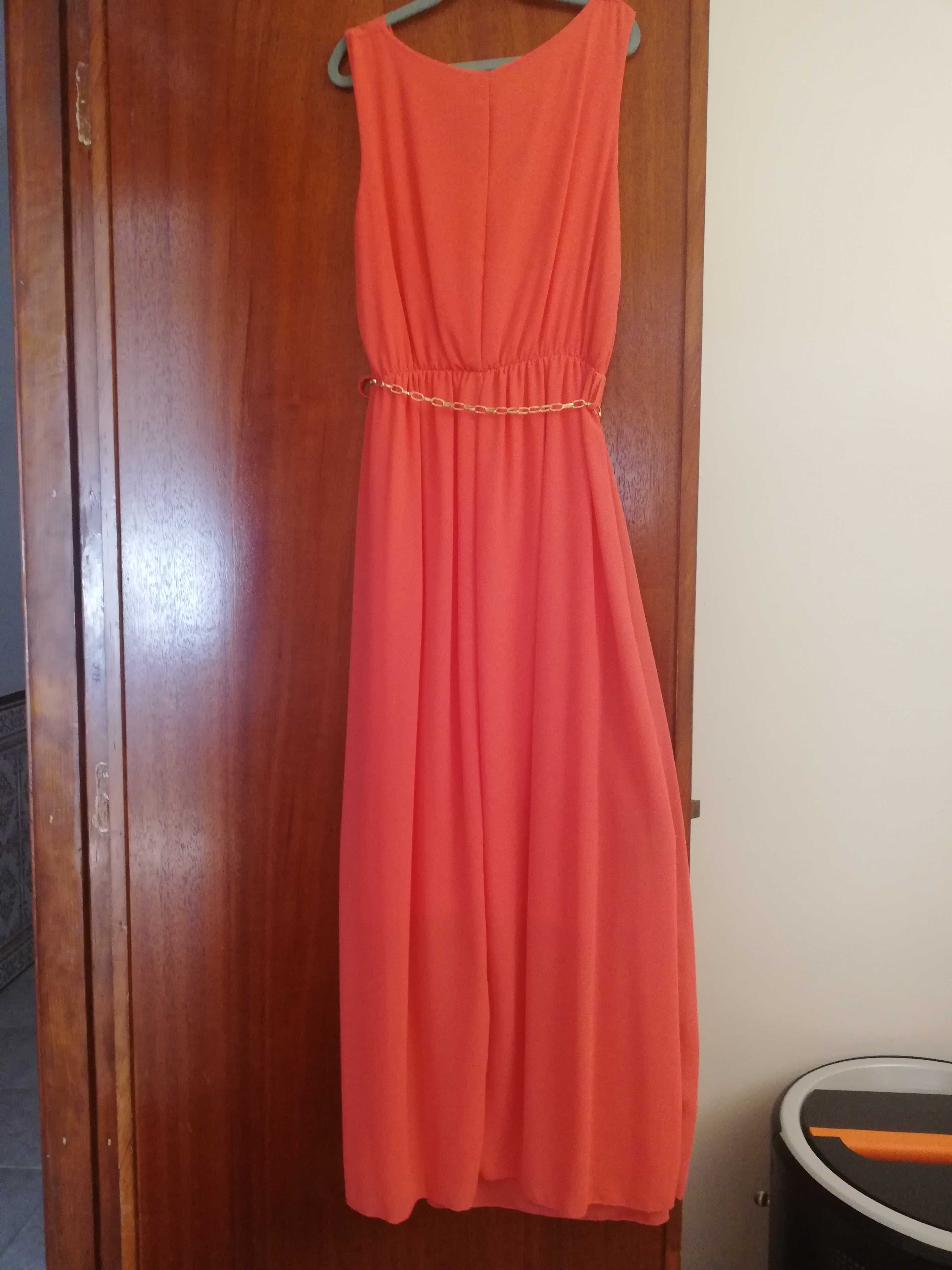 Vestido Comprido Coral